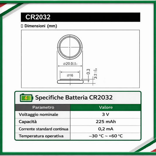 Duracell CR2032 3V – Batterie a Bottone al Litio ORIGINALI